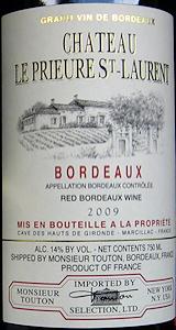 Chateau Le Prieure Saint Laurent - St.-Emilion NV (750ml) (750ml)
