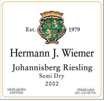 Hermann J. Wiemer - Johannisberg Riesling Finger Lakes Semi-Dry 2021 (750ml) (750ml)