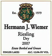 Hermann J. Wiemer - Riesling Dry Finger Lakes 2021 (750ml)
